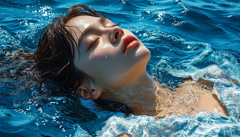 I’m floating in the blue